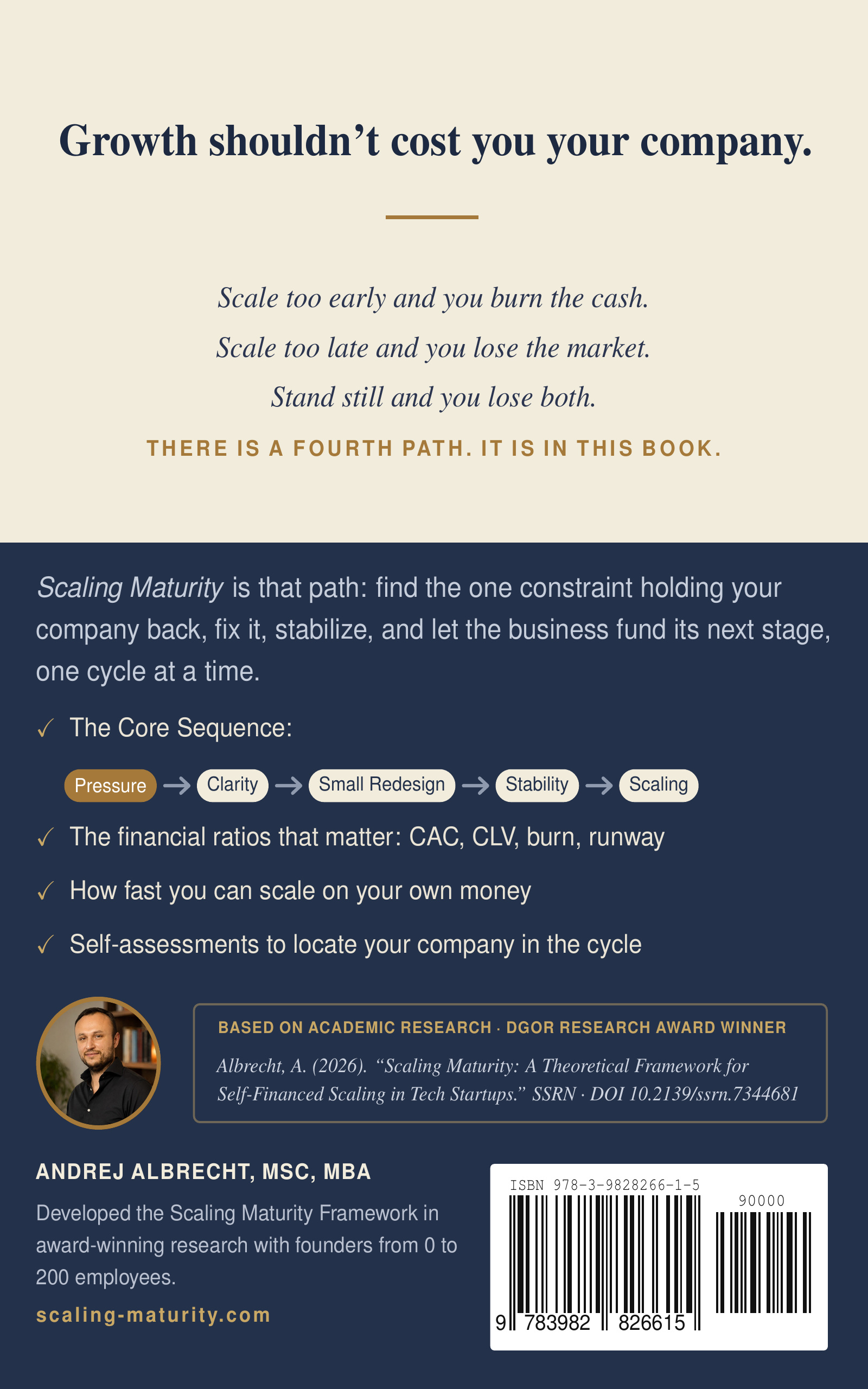 Rückseite von Scaling Maturity